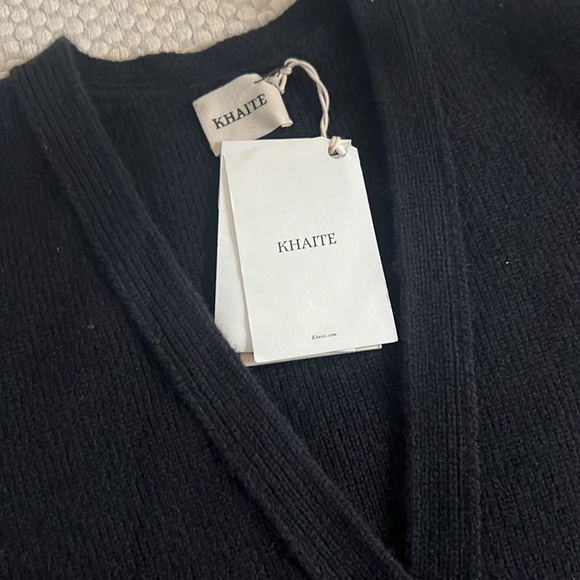 KHAITE Black Scarlet Cashmere Cardigan Sweater - Picture 4 of 5